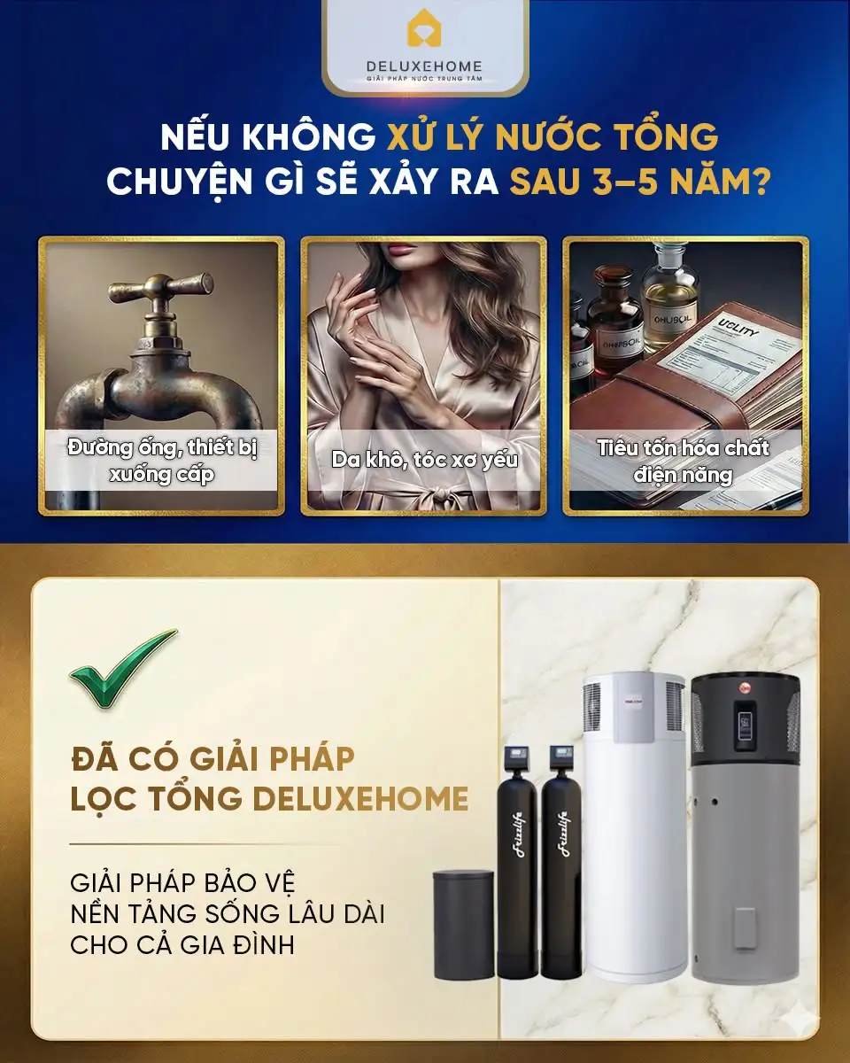 Lọc tổng Mỹ Frizzlife thiết kế tối ưu cho nguồn nước tại Việt Nam