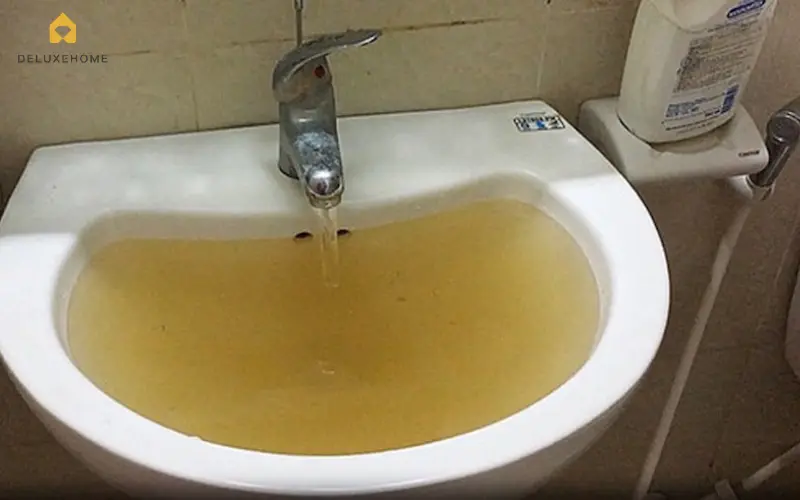Khi nước có mùi lạ, màu vàng hoặc đục