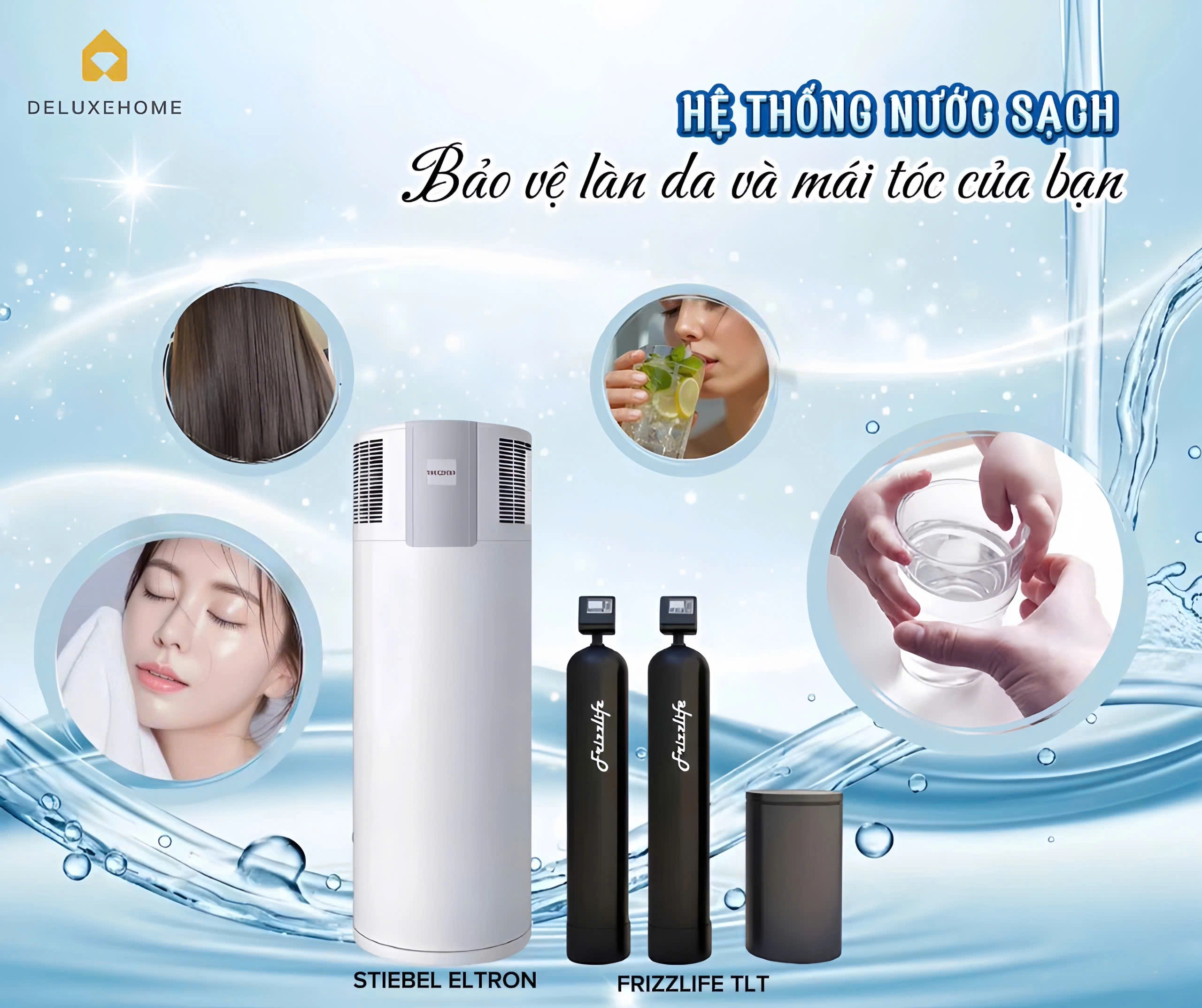 Bảo vệ làn da, mái tóc từ nguồn nước sạch