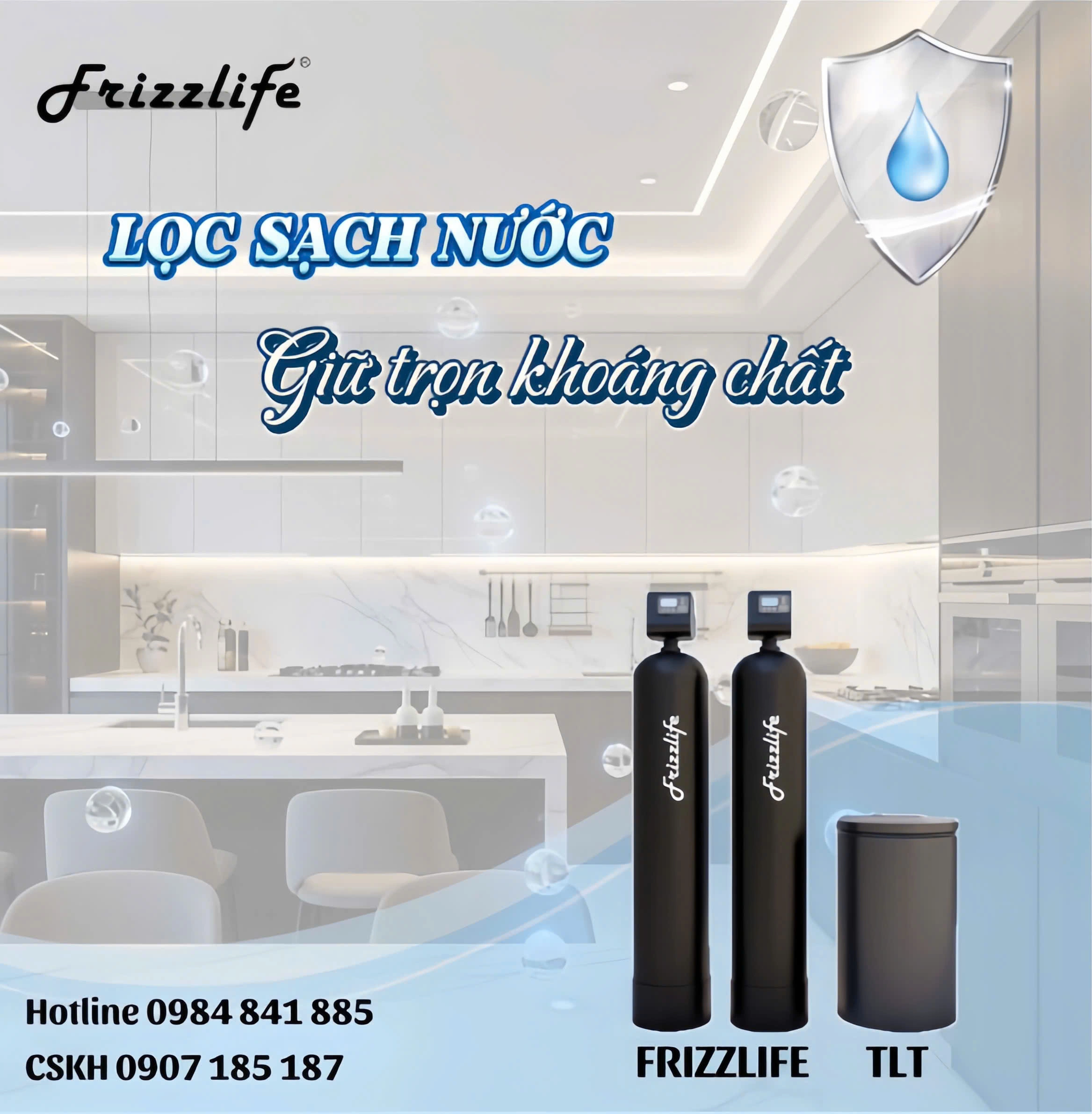 Frizzlife – Lọc sạch nước, giữ trọn khoáng chất